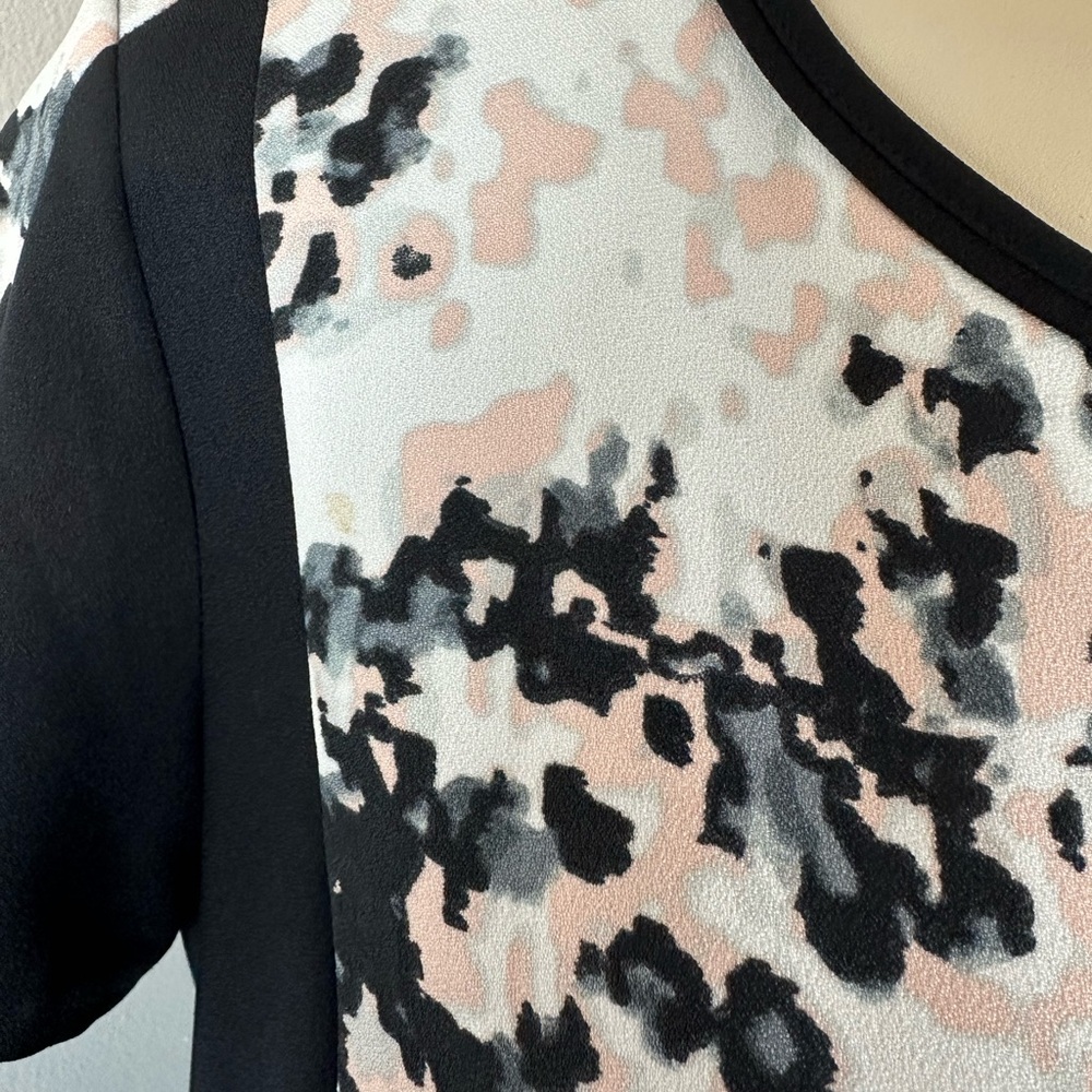 BANANA REPUBLIC Black White Grey & Pink Dress | Size 12 | Business Career Office - Picture 3 of 12